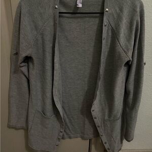 Gray Women's Sweater with Stud Accents